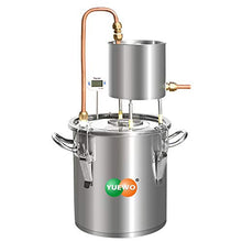 Load image into Gallery viewer, Copper Moonshine Still Alcohol Distiller | Alembic Spirits | 33L | Alcohol Wine Making Boiler with Thermometer Pump for Whisky Brandy Vodka 
