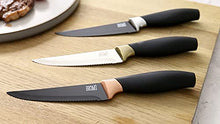 Load image into Gallery viewer, Copper &amp; Black Set Of 4 Steak Knives 
