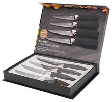 Load image into Gallery viewer, 4 Piece Steak Knife Set | Black &amp; Copper 
