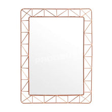 Load image into Gallery viewer, Rose Gold Copper Wire Wall Mirror | 55cm Long

