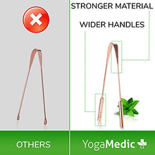 Load image into Gallery viewer, YogaMedic Tongue Scraper 2 Pack 100% Copper with Travel Case- Tongue Cleaning Tool, Fresher Breath, Tongue Cleaner for Adults &amp; Kids, Fight Bad Breath, Tounge Brush for Better Oral Hygiene, U Shape
