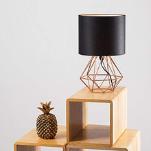 Load image into Gallery viewer, Geometric Table Lamp | Copper &amp; Black 
