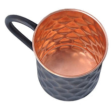 Load image into Gallery viewer, STAGLIFE 16 Oz Black Moscow Mule Copper Mugs, Genuine Copper Cups for Drinking Moscow Mules, Handcrafted Solid Real Copper Mug Cup, Hammered Gift Set of 2

