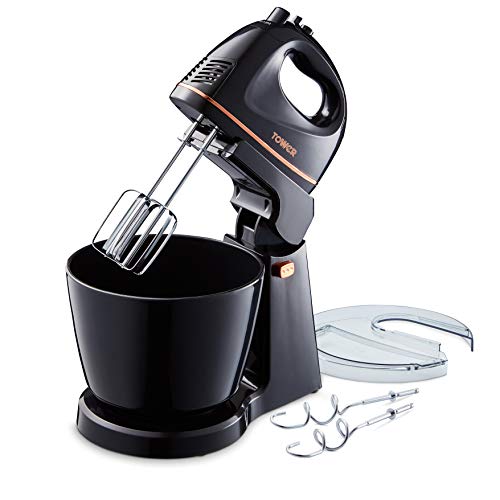 Tower | Black & Copper Stand Mixer | 2.5 Litre | Rotary Bowl | 300 W