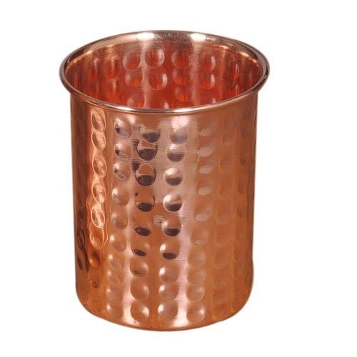 Handmade pure Copper glass cup for water india (Pack of 2)