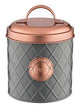 Load image into Gallery viewer, Typhoon | Grey &amp; Copper | Sugar Storage Canister | Stainless-Steel | 10.5 x 10.5 x 19 cm
