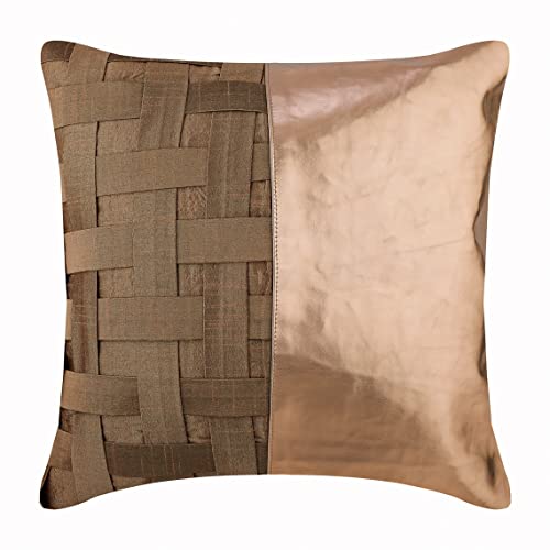 The HomeCentric | Copper Cushion Cover | 50x50 cm (20x20 inch) 