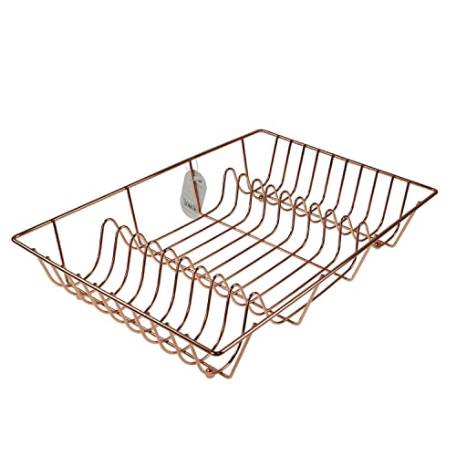 Copper Colour Wire Dish Drainer | Kitchen Sink Drying Rack 