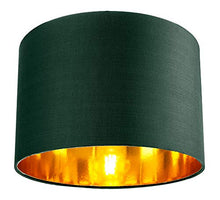 Load image into Gallery viewer, Copper &amp; Forest Green Circular Drum Lamp Shade | 12&quot; | Pendant | Happy Homewares

