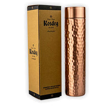 Load image into Gallery viewer, Hammered Copper Water Bottle | 1L / 34oz | Kosdeg
