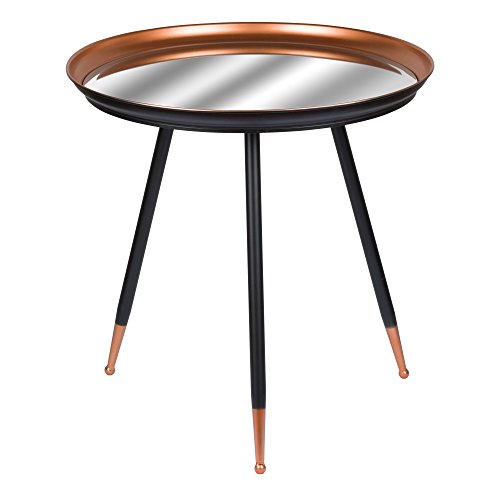 Antique Copper Effect Side Table | 60 x 60 x 61cm | Hill Interiors