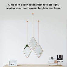 Load image into Gallery viewer, Umbra | 3 Diamond Shaped Copper Framed Mirrors
