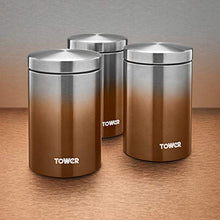 Load image into Gallery viewer, Ombre Copper &amp; Silver Storage Cannisters 
