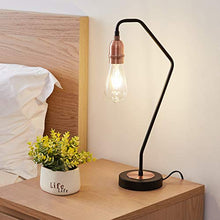 Load image into Gallery viewer, Industrial Retro Table Lamp | Black and Copper Finish | Harper Living
