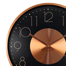 Load image into Gallery viewer, Contemporary Modern Black &amp; Copper Wall Clock 
