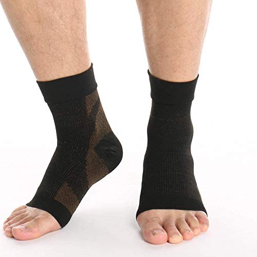 Copper Compression Socks | Foot Care Sleeve | Men & Women | Ankle and Arch Support | Fittoo