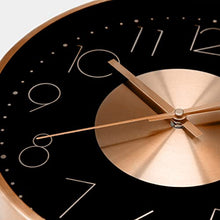 Load image into Gallery viewer, Modern Copper &amp; Black Wall Clock 
