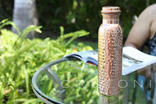 Load image into Gallery viewer, Copper Water Bottle | Hammered Finish
