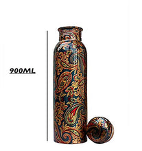 Load image into Gallery viewer, Patterned Copper Water Bottle | 100% Copper 
