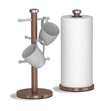 Load image into Gallery viewer, Morphy Richards | Copper | Accents Kitchen Roll Holder &amp; Mug Tree Set | Stainless Steel
