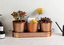 Load image into Gallery viewer, Copper Plant Pots | Hammered Finish | Set Of 3 
