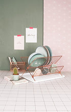 Load image into Gallery viewer, Copper Dish Rack &amp; Cutlery Drainer 
