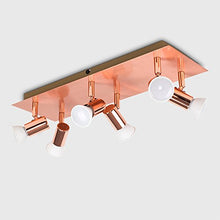 Load image into Gallery viewer, Fully Adjustable 6 Way Spotlights | Copper Ceiling Light
