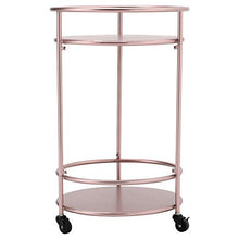 Load image into Gallery viewer, Rose Gold Copper Drinks Trolley With Castors 
