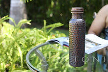 Load image into Gallery viewer, Copper Water Bottle | Antique Hammered Finish 
