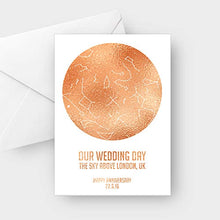 Load image into Gallery viewer, Personalised Copper Wedding Day Greetings Card 
