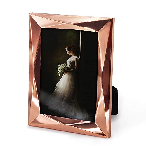 Copper, Rose-Gold Photo Frame | 7x5 | Geometric Design 