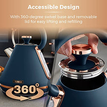 Load image into Gallery viewer, Contemporary Pyramid Kettle | Blue &amp; Copper Accents 
