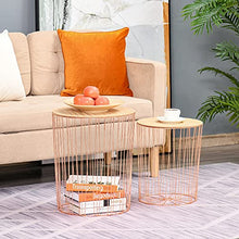 Load image into Gallery viewer, Set Of 2 Copper Nesting Side Tables 

