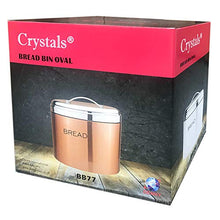 Load image into Gallery viewer, Crystals Copper Bread Bin | Oval Shaped 
