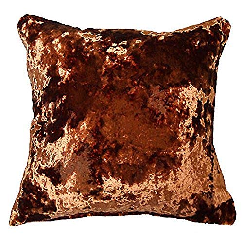 Luxurious Thick Crushed Velvet Copper Cushion Cover | 43 x 43cm | Made In UK