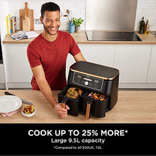 Load image into Gallery viewer, Ninja Foodi | Black &amp; Copper | Air Fryer | 9.5L | 2 Drawers | Amazon Exclusive 
