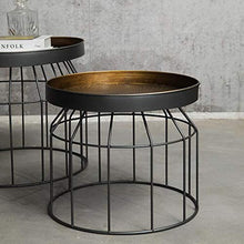 Load image into Gallery viewer, Black &amp; Copper Side Table | Metal Wire Design 
