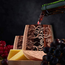 Load image into Gallery viewer, Etched Copper Wine Glasses | Stemless Tumblers

