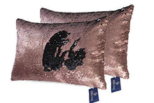 Load image into Gallery viewer, Aitliving | 2 pcs Set | Copper Cushion Case 30X50cm | Matte Copper &amp; Black Sequins 
