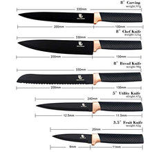 Load image into Gallery viewer, Chefs Knife Set | Black &amp; Copper | 6 Pcs 

