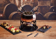 Load image into Gallery viewer, Hammered Finish Copper Fondue Set 
