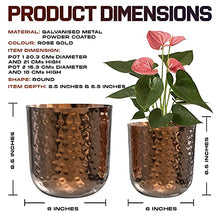 Load image into Gallery viewer, Copper Plant Pots | Set Of 2 | Hammered Finish
