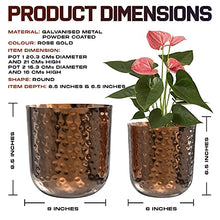 Load image into Gallery viewer, Copper Plant Pots | Set Of 2 | Hammered Finish
