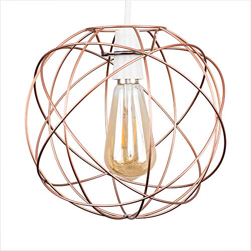 MiniSun | Copper Atom Design Metal Basket Cage Ceiling Pendant Light Shade