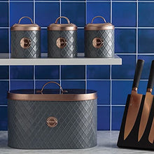 Load image into Gallery viewer, Copper &amp; Grey Storage Canisters Tins 
