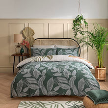 Load image into Gallery viewer, Reversible Tropical Leaves Duvet Cover &amp; Pillowcases 
