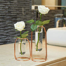 Load image into Gallery viewer, Set Of 2 Copper Metal Vases | For Flowers 
