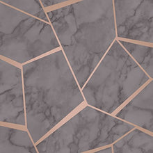 Load image into Gallery viewer, Fine Decor | Marble Effect With Geometric Pattern | Grey &amp; Copper (FD42266)

