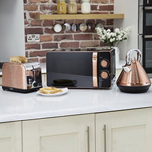 Load image into Gallery viewer, Tower | Black &amp; Rose Gold, Copper Microwave 
