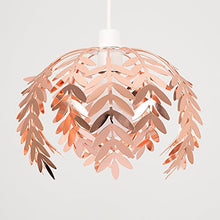 Load image into Gallery viewer, Polished Copper Fern Leaf Design Light Shade 
